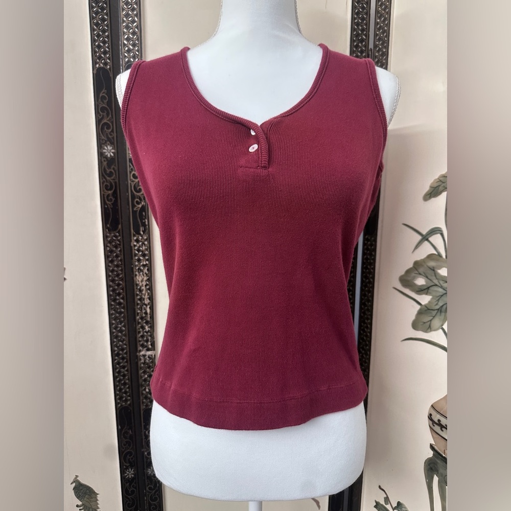 Giorgio Armani Burgundy Tank Top